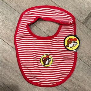Buc-ee’s Red and White Striped Bib